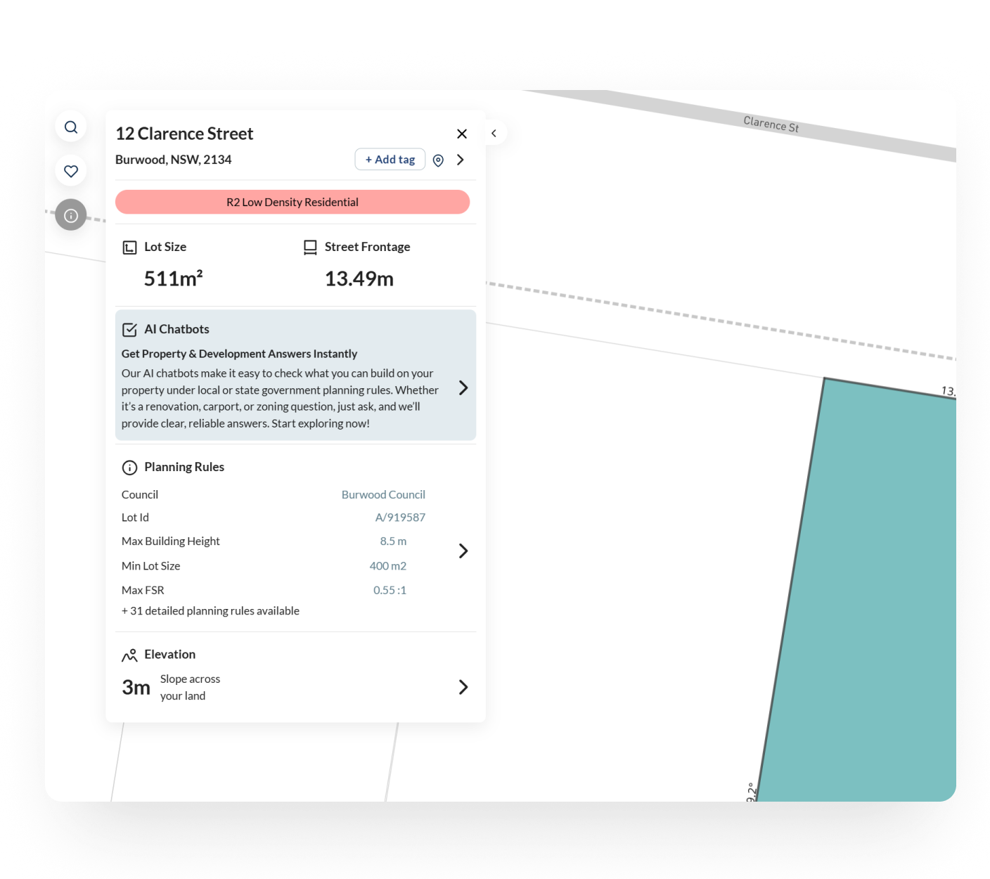 Search for any site to explore & research